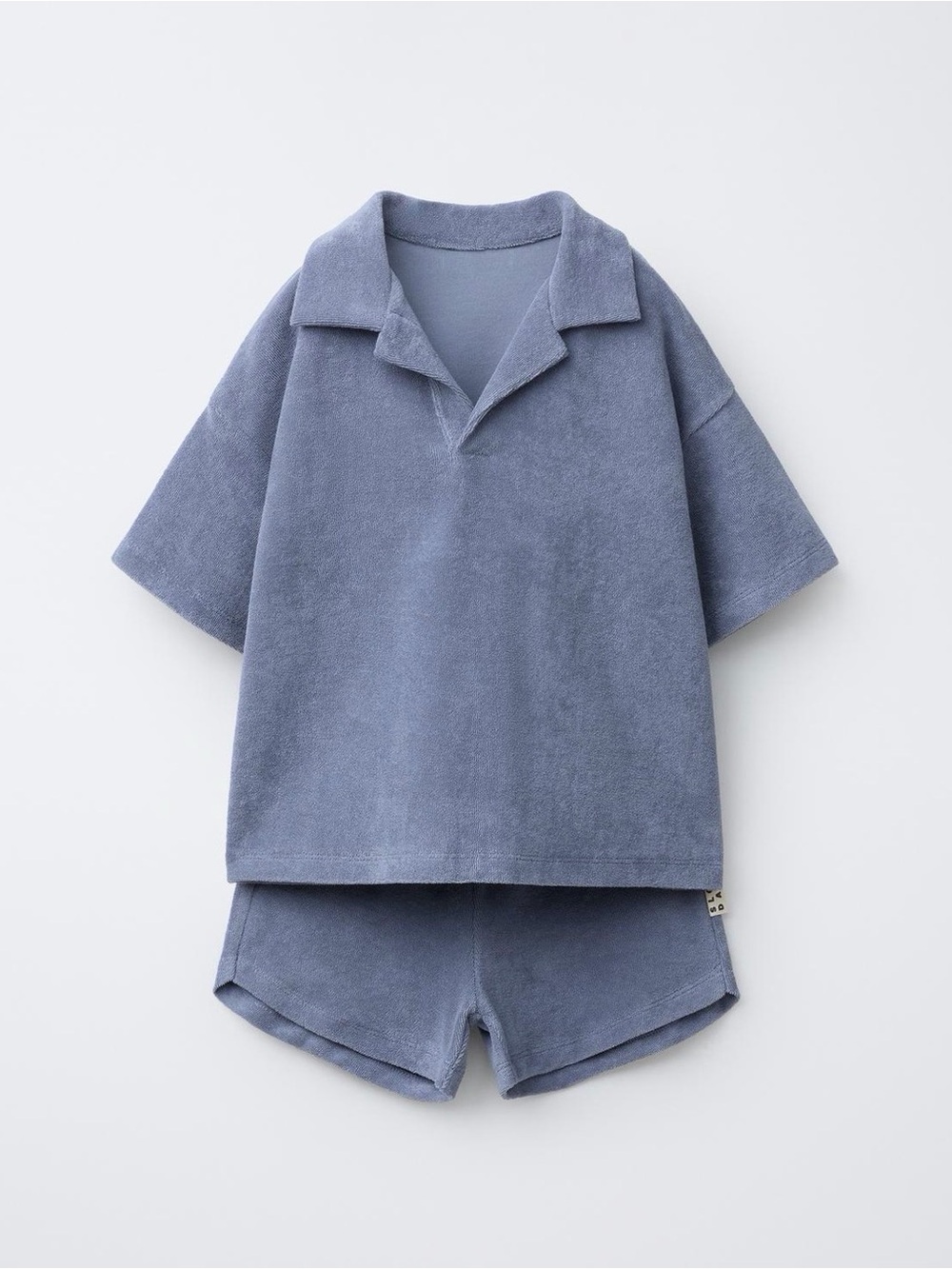Zara towel effect polo and Bermuda jogging set